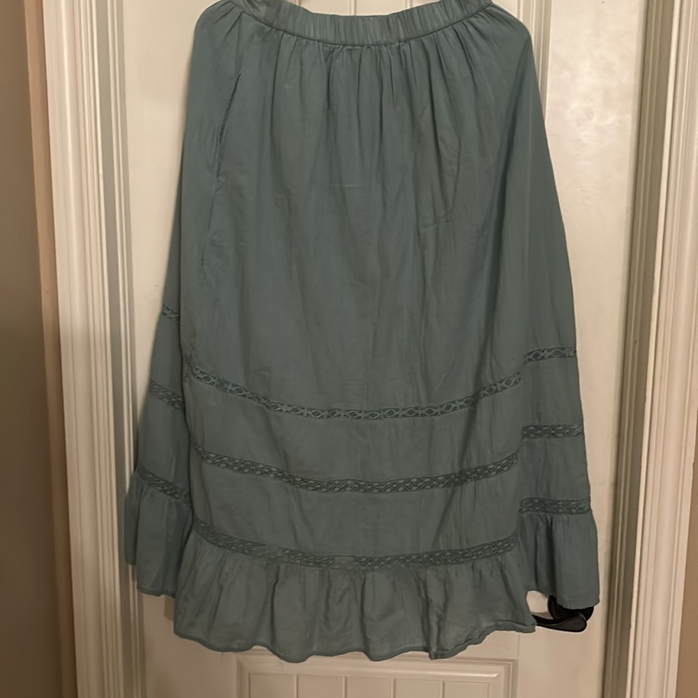 American Eagle Outfitters XS Teal Midi Skirt - Picture 4 of 4